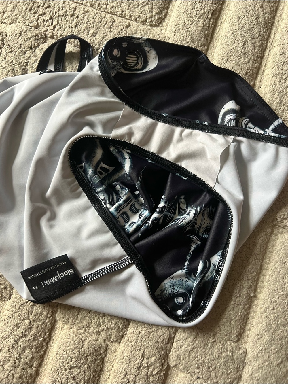 Black milk swim skeleton bodysuit leotard one piece xs - Picture 3 of 3